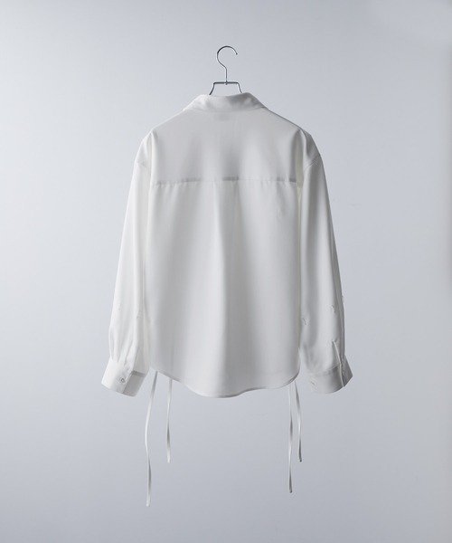 VELNUS】2way cord design loose regular collar shirt / 2way