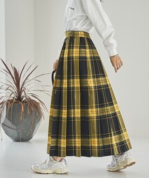 coen | チェックプリーツスカート(スカート)