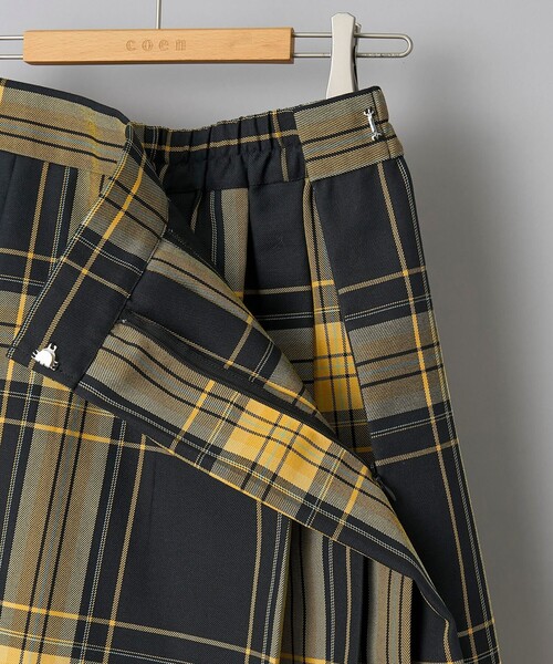 coen（コーエン）の「チェックプリーツスカート（スカート・レディース・オレンジ/イエロー/コバルトブルー・S/M/L）」の20枚目の写真
