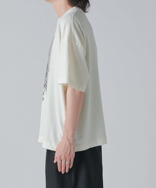 Lui's(ルイス)の「ピグメントプリントT(Tシャツ/カットソー・メンズ・オフホワイト/チャコールグレー・FREE)」の20枚目の写真