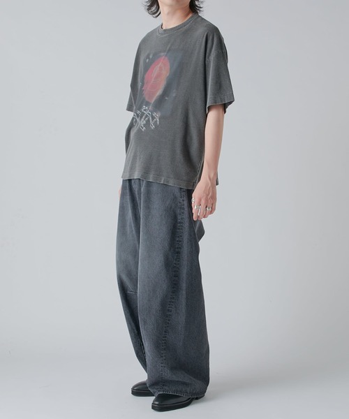 Lui's(ルイス)の「ピグメントプリントT(Tシャツ/カットソー・メンズ・オフホワイト/チャコールグレー・FREE)」の17枚目の写真