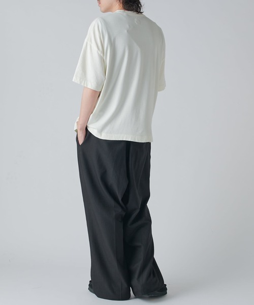 Lui's(ルイス)の「ピグメントプリントT(Tシャツ/カットソー・メンズ・オフホワイト/チャコールグレー・FREE)」の9枚目の写真