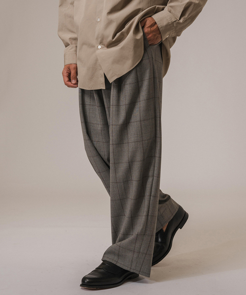 LA BOUCLE(ラブークル) Loro Piana Fabric ワイドパンツ