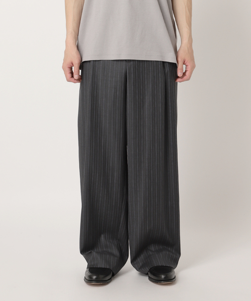 LA BOUCLE(ラブークル) Loro Piana Fabric ワイドパンツ(スラックス LA BOUCLE(ラブークル) Loro Piana Fabric ワイドパンツ(スラックス