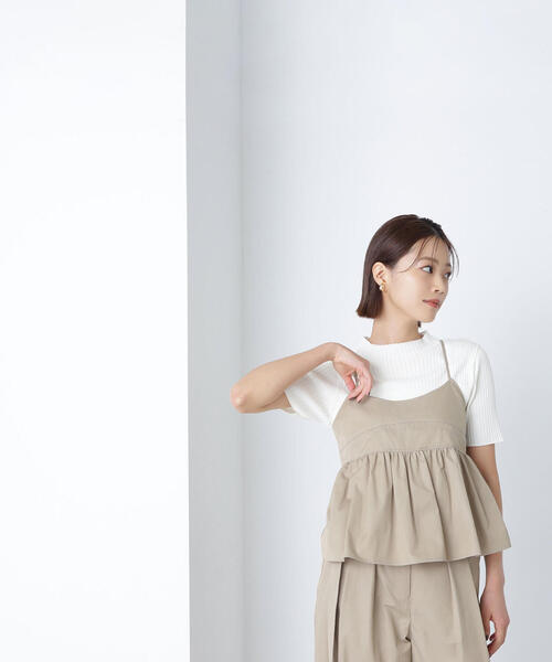 NATURAL BEAUTY BASIC(ナチュラルビューティーベーシック)の「◇クロップドキャミ(キャミソール・レディース・チャコールグレー/ダークブラウン/ベージュ・FREE)」の20枚目の写真