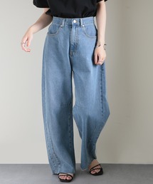 MAISON BREEZE | 【MAISON BREEZE】加工デニム カーブパンツ 223-703-3244 DTK(デニムパンツ)