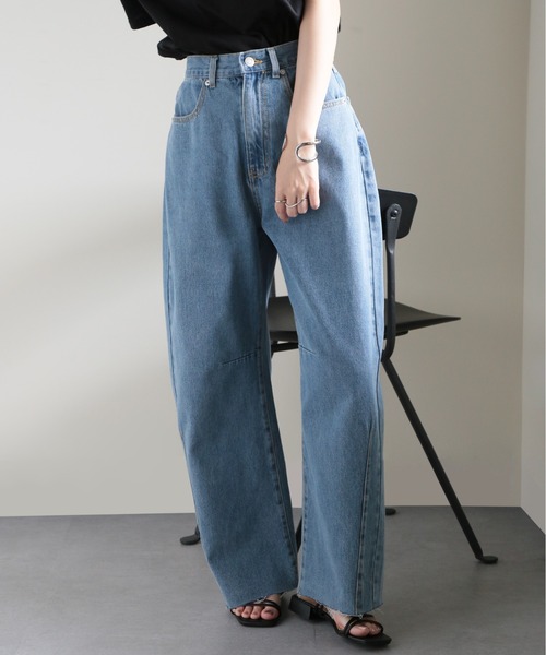 セール】【MAISON BREEZE】加工デニム カーブパンツ 223-703-3244 DTK