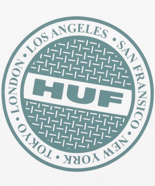 HUF(ハフ)の「MANHOLE TEE / HUF ハフ 半袖 プリントTシャツ(Tシャツ/カットソー・メンズ・ネイビー/ブラック/ホワイト・XX-LARGE/X-LARGE/LARGE/MEDIUM/SMALL)」の7枚目の写真