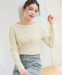 温リブ 裏起毛プルオーバー(クルーネック)