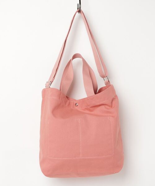 HusHusH（ハッシュアッシュ）の「HusHusH ハッシュアッシュ ロゴ入りトートバッグ（トートバッグ・レディース・オリーブ/ピンク/グレー・フリー）」の4枚目の写真