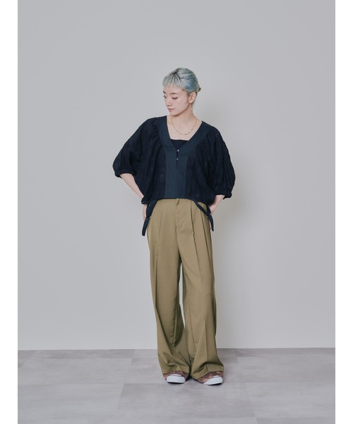 TEVALT（ヴァレット）の「ヘムシアーパンツ（チノパンツ・レディース・チャコール/カーキ/ブラック・38）」の16枚目の写真