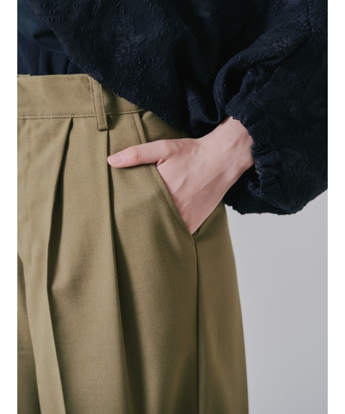 TEVALT（ヴァレット）の「ヘムシアーパンツ（チノパンツ・レディース・チャコール/カーキ/ブラック・38）」の10枚目の写真