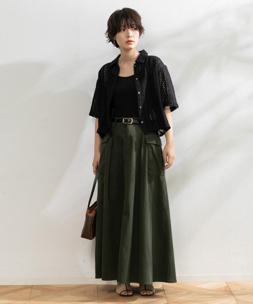 Healthy denim（ヘルシーデニム）の「Healthy denim Grapefruit フレアスカート（デニムスカート・レディース・アーミー・000）」の8枚目の写真