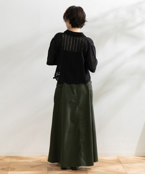 Healthy denim（ヘルシーデニム）の「Healthy denim Grapefruit フレアスカート（デニムスカート・レディース・アーミー・000）」の6枚目の写真