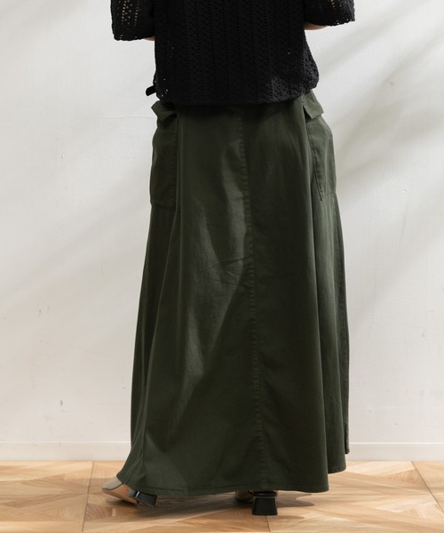 Healthy denim（ヘルシーデニム）の「Healthy denim Grapefruit フレアスカート（デニムスカート・レディース・アーミー・000）」の3枚目の写真