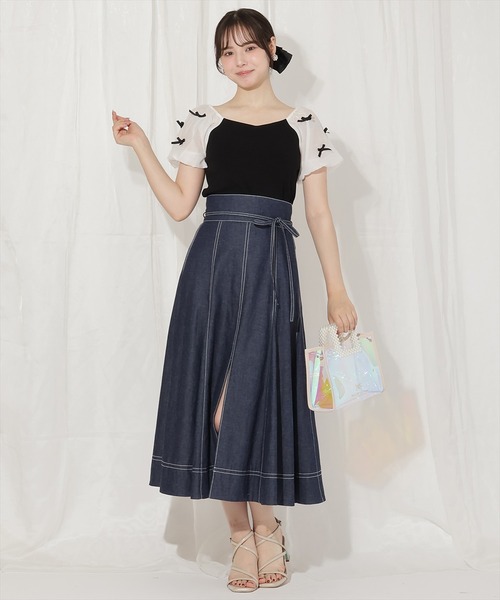 WILLSELECTION(ウィルセレクション)の「ハートネックミニリボンニット(ニット/セーター・レディース・ピンク/ブラック系その他/ブラック・FREE)」の11枚目の写真