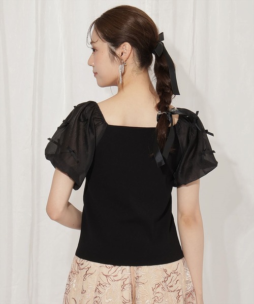 WILLSELECTION(ウィルセレクション)の「ハートネックミニリボンニット(ニット/セーター・レディース・ピンク/ブラック系その他/ブラック・FREE)」の19枚目の写真