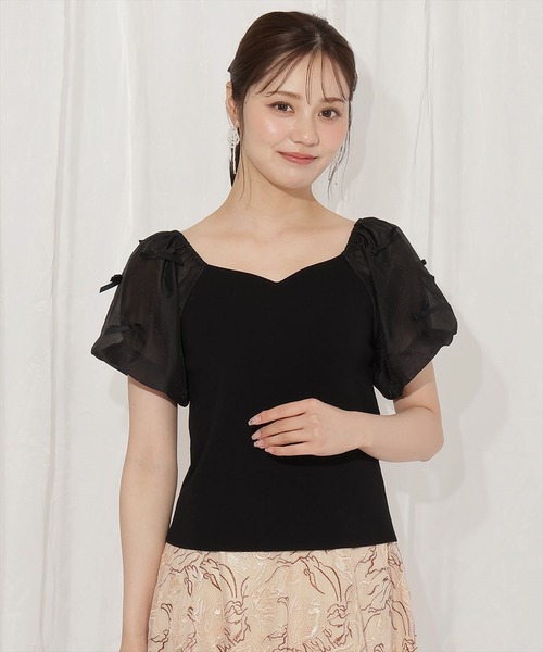 WILLSELECTION(ウィルセレクション)の「ハートネックミニリボンニット(ニット/セーター・レディース・ピンク/ブラック系その他/ブラック・FREE)」の20枚目の写真