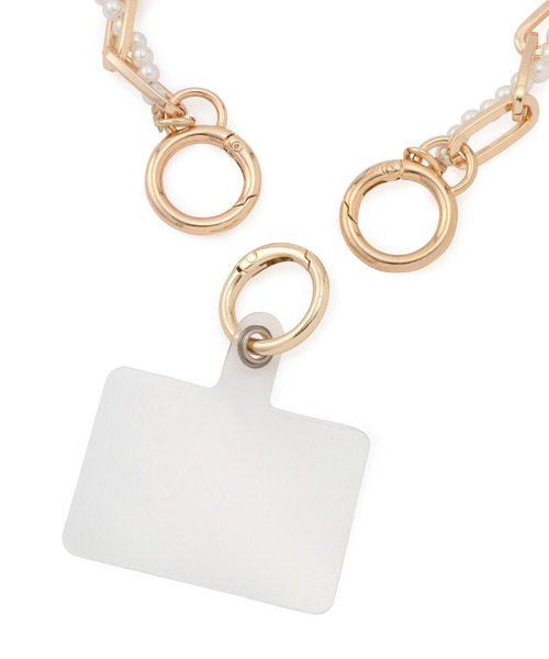 ROPE' PICNIC（ロペピクニック）の「ツイストパールチェーンスマホハンドル（スマホグッズ・レディース・ゴールド・FREE）」の5枚目の写真