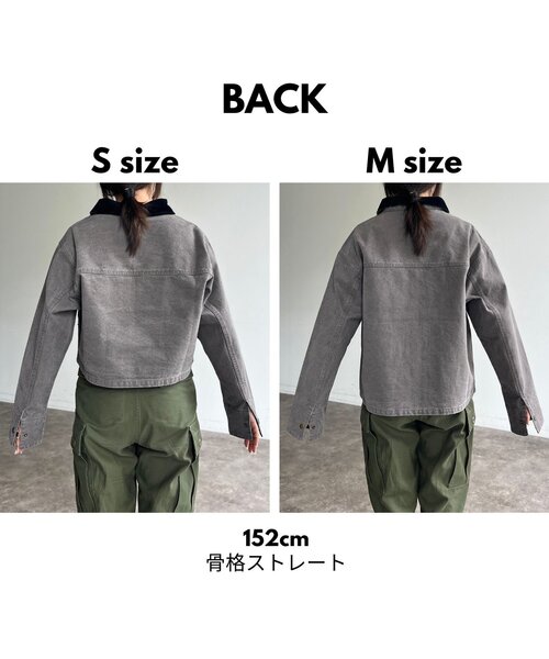 CPCM（シーピーシーエム）の「ヴィンテージ風ワークブルゾン（ブルゾン・レディース・アイボリー/チャコールグレー/キャメル・MEDIUM/SMALL）」の6枚目の写真