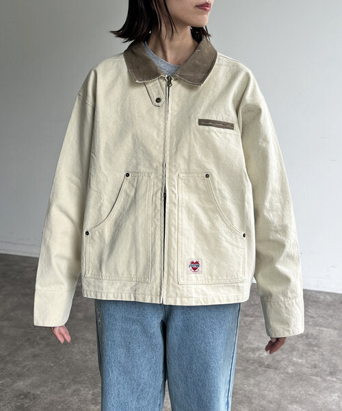 CPCM（シーピーシーエム）の「ヴィンテージ風ワークブルゾン（ブルゾン・レディース・アイボリー/チャコールグレー/キャメル・MEDIUM/SMALL）」の17枚目の写真