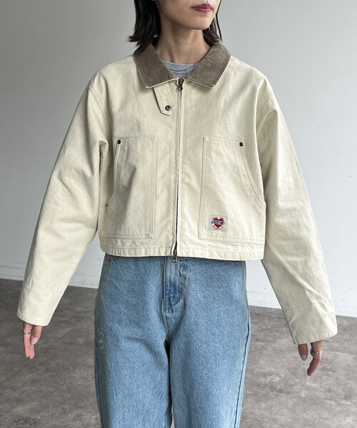CPCM（シーピーシーエム）の「ヴィンテージ風ワークブルゾン（ブルゾン・レディース・アイボリー/チャコールグレー/キャメル・MEDIUM/SMALL）」の20枚目の写真