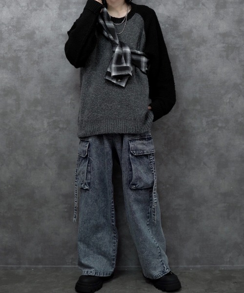 INTER FACTORY（インターファクトリー）の「しの - Cut Off Ombre Check Flannel Shirts / カットオフオンブレチェックフランネルシャツ　made in INTER FACTORY（シャツ/ブラウス・メンズ・ブラック/ブルー・SMALL/MEDIUM/LARGE）」の13枚目の写真