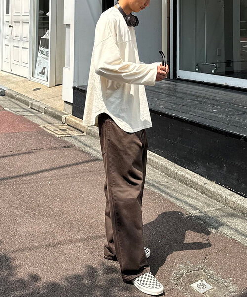 CIAOPANIC(チャオパニック)の「ピグメントBIGフットボールTEE(Tシャツ/カットソー・レディース・チャコールグレー/アイボリー/ネイビー/ピンク・FREE)」の10枚目の写真