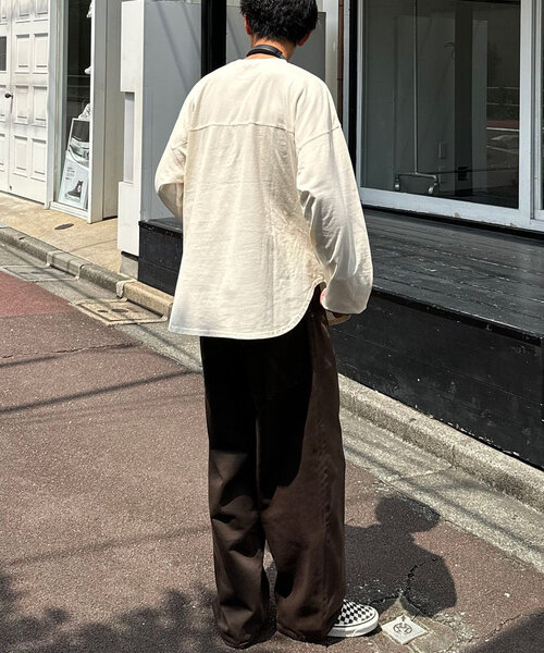 CIAOPANIC(チャオパニック)の「ピグメントBIGフットボールTEE(Tシャツ/カットソー・レディース・チャコールグレー/アイボリー/ネイビー/ピンク・FREE)」の11枚目の写真