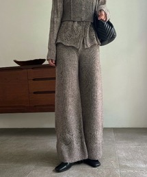 WILLFULLY | switching hem sheer crochet knit PT(その他パンツ)