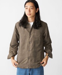 BENCH MARKING SHIRT: レギュラーカラー ポリエステル フェイクスエード シャツ