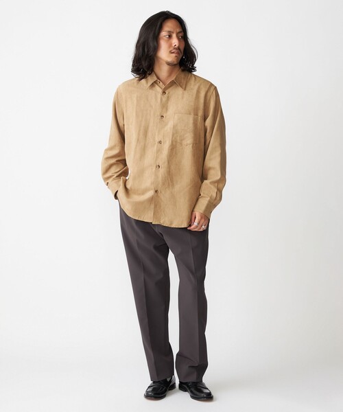 .s Enof スエードシャツ セール】BENCH MARKING SHIRT: レギュラーカラー ポリエステル
