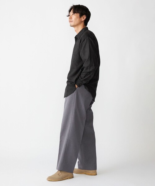 SHIPS(シップス)の「BENCH MARKING SHIRT: レギュラーカラー ポリエステル フェイクスエード シャツ(シャツ/ブラウス・メンズ・ダークグレー/グレー/ベージュ・MEDIUM/SMALL/LARGE)」の7枚目の写真
