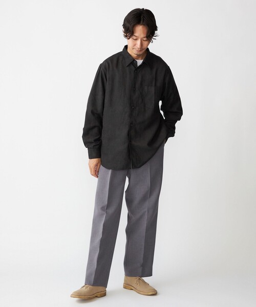SHIPS(シップス)の「BENCH MARKING SHIRT: レギュラーカラー ポリエステル フェイクスエード シャツ(シャツ/ブラウス・メンズ・ダークグレー/グレー/ベージュ・MEDIUM/SMALL/LARGE)」の10枚目の写真