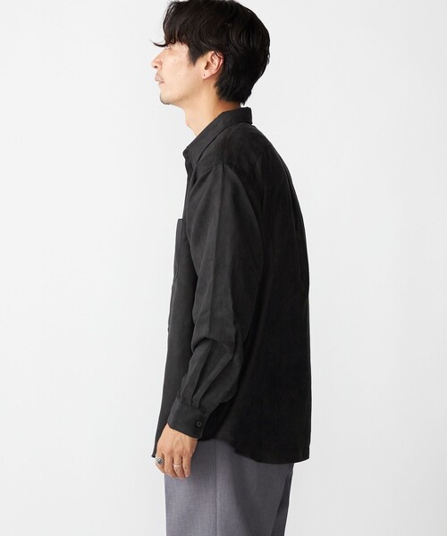 SHIPS(シップス)の「BENCH MARKING SHIRT: レギュラーカラー ポリエステル フェイクスエード シャツ(シャツ/ブラウス・メンズ・ダークグレー/グレー/ベージュ・MEDIUM/SMALL/LARGE)」の12枚目の写真