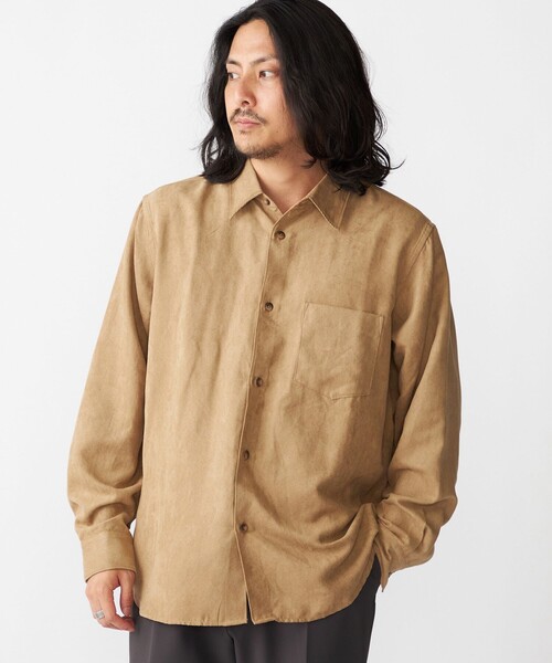 SHIPS(シップス)の「BENCH MARKING SHIRT: レギュラーカラー ポリエステル フェイクスエード シャツ(シャツ/ブラウス・メンズ・ダークグレー/グレー/ベージュ・MEDIUM/SMALL/LARGE)」の16枚目の写真