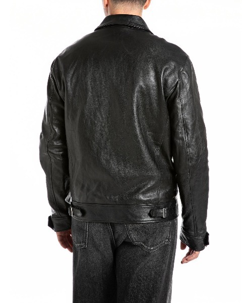 セール】ベジタブルダイ シープレザージャケット（ライダース