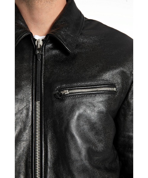 BamikiリプレイREPLAYシングルライダースレザージャケットサイズS 中古・古着通販】REPLAY (リプレイ) シングルライダースジャケット