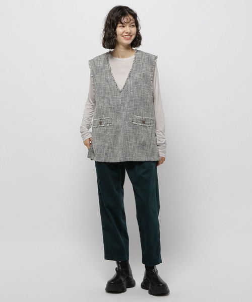 niko and（ニコアンド）の「アソートツイードベスト（ベスト）」 - WEAR