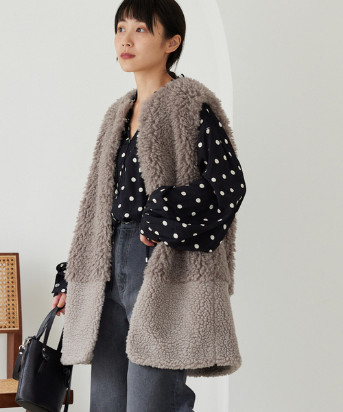 追加》ミックスボア×フェイクファーベスト（ブルゾン）｜JOURNAL