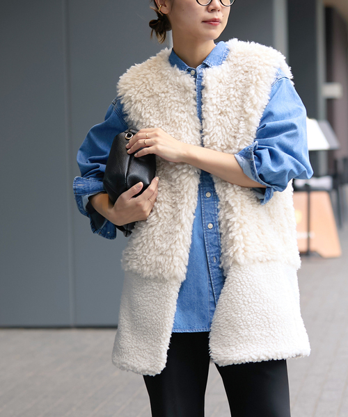 追加》ミックスボア×フェイクファーベスト（ブルゾン）｜JOURNAL