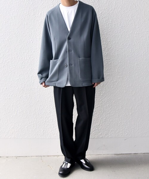 【セール】SHIPS any: 〈洗濯機可能〉ソフトダンボール ウォーム ノーカラー リラックス ジャケット◇（ノーカラージャケット）｜SHIPS any（シップス エニィ）