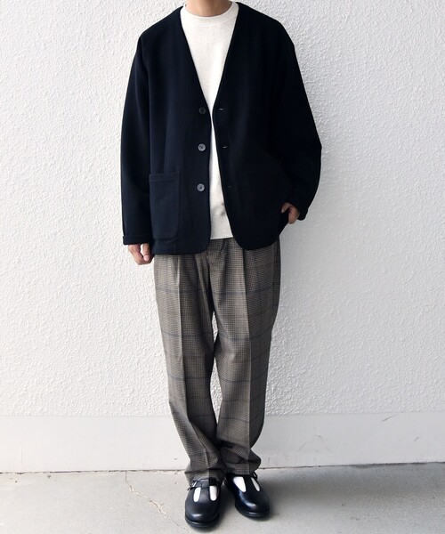 【セール】SHIPS any: 〈洗濯機可能〉ソフトダンボール ウォーム ノーカラー リラックス ジャケット◇（ノーカラージャケット）｜SHIPS any（シップス エニィ）