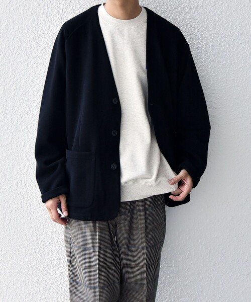 【セール】SHIPS any: 〈洗濯機可能〉ソフトダンボール ウォーム ノーカラー リラックス ジャケット◇（ノーカラージャケット）｜SHIPS any（シップス エニィ）