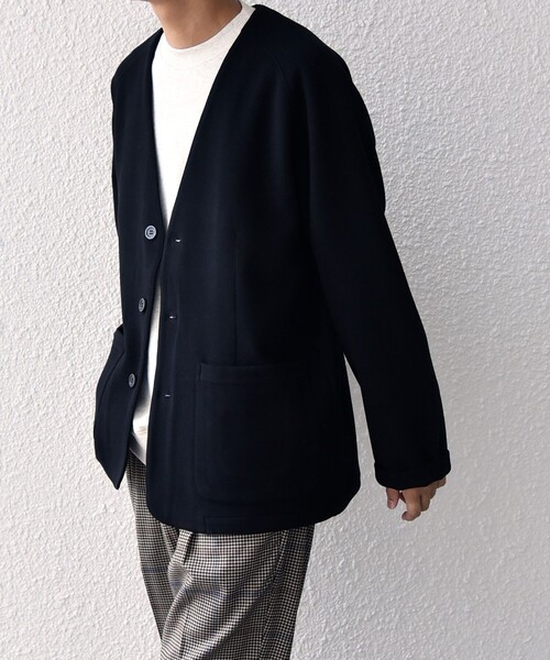 【セール】SHIPS any: 〈洗濯機可能〉ソフトダンボール ウォーム ノーカラー リラックス ジャケット◇（ノーカラージャケット）｜SHIPS any（シップス エニィ）