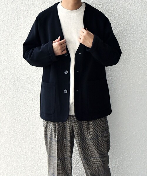 【セール】SHIPS any: 〈洗濯機可能〉ソフトダンボール ウォーム ノーカラー リラックス ジャケット◇（ノーカラージャケット）｜SHIPS any（シップス エニィ）