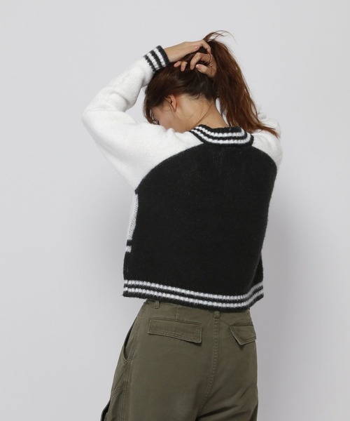 3.3 Field Trip （3.3フィールドトリップ）の「3.3 Field Trip／スポーティーハーフZIP（ニット/セーター・レディース・ホワイト/グレー・FREE）」の14枚目の写真