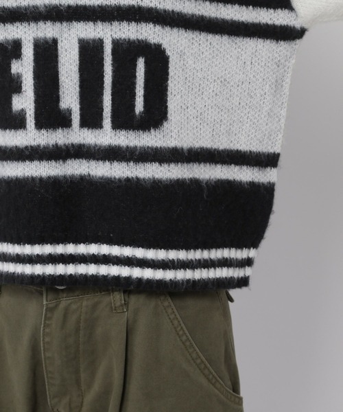 3.3 Field Trip （3.3フィールドトリップ）の「3.3 Field Trip／スポーティーハーフZIP（ニット/セーター・レディース・ホワイト/グレー・FREE）」の21枚目の写真