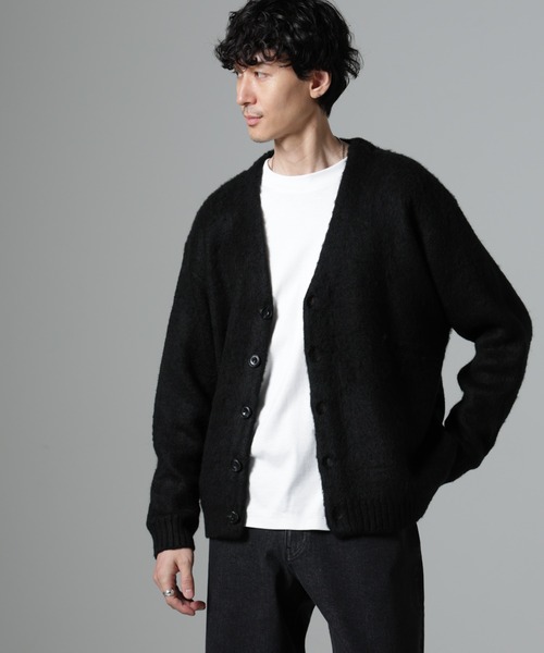 NANO universe（ナノユニバース）の「モヘヤライクニットカーディガン（カーディガン/ボレロ・メンズ・ブラウン/ネイビー/ブラック/パープル/グリーン・L/M/S）」の2枚目の写真