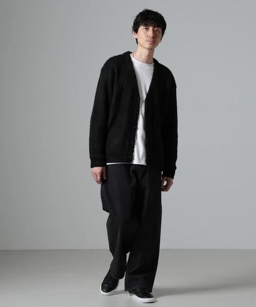 NANO universe（ナノユニバース）の「モヘヤライクニットカーディガン（カーディガン/ボレロ・メンズ・ブラウン/ネイビー/ブラック/パープル/グリーン・L/M/S）」の10枚目の写真